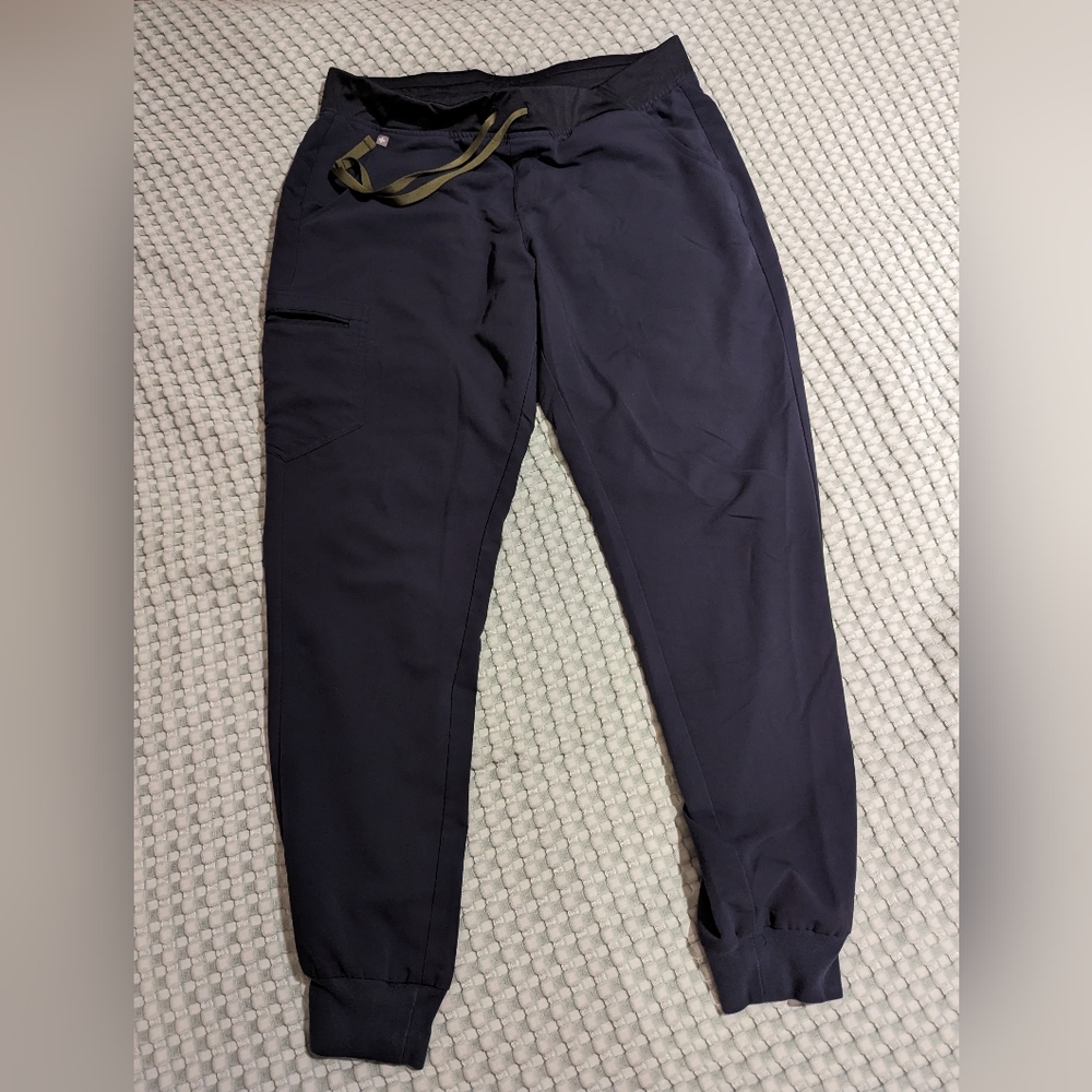 FIGS Navy high waisted Zamora joggers